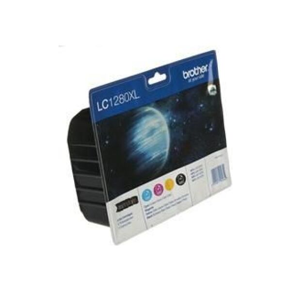 Tusz Brother zestaw tuszy oryginalnych LC-1280XLVALBP (cyan, magenta, yellow, black)