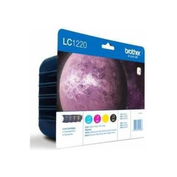 Tusz Brother zestaw tuszy oryginalnych LC-1220VALBP (cyan, magenta, yellow, black)