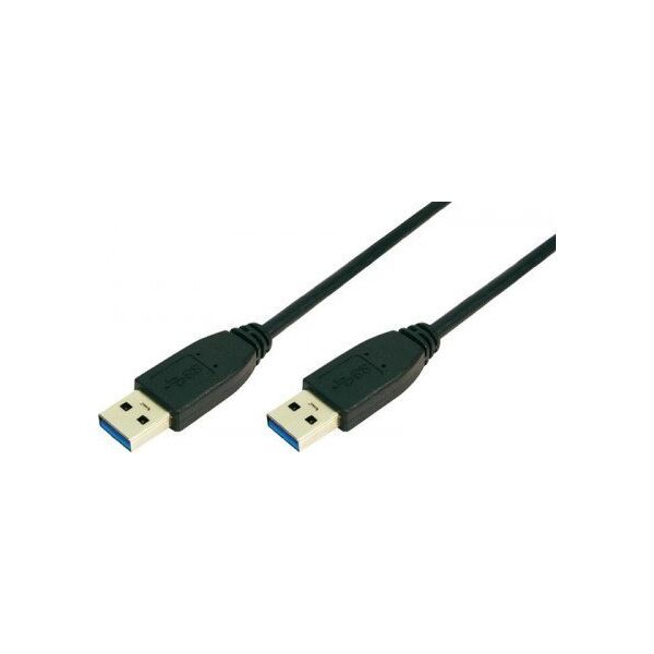 Kabel USB LogiLink USB-A - USB-A 1 m Czarny (CU0038)