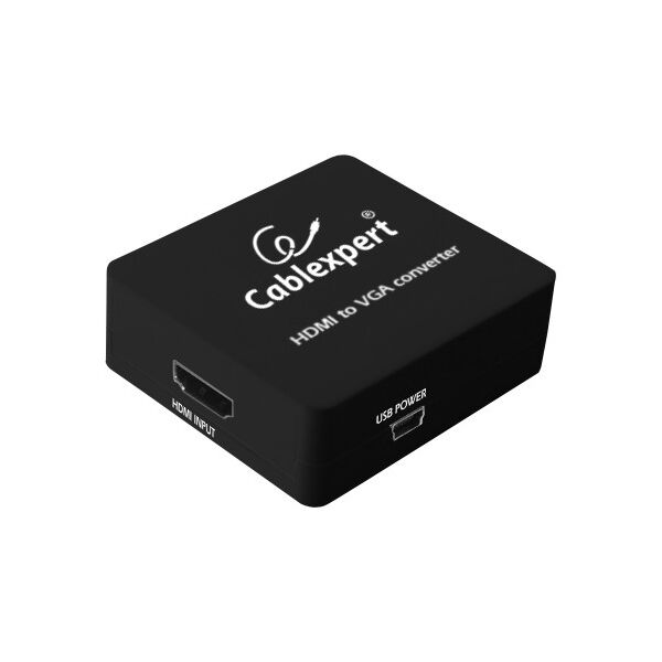Adapter AV Gembird HDMI - D-Sub (VGA) + Jack 3.5mm czarny (DSC-HDMI-VGA-001)