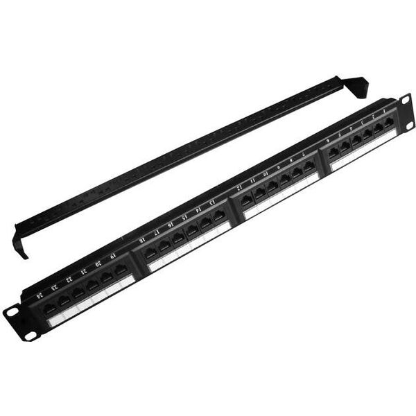 Gembird Patch panel 19" 1U 24x RJ-45 kat.5E (NPP-C524CM-001)