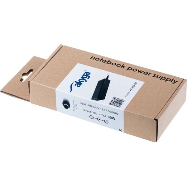 Zasilacz do laptopa Akyga 90 W, 1.7 mm, 4.7 A, 19 V (AK-ND-08)