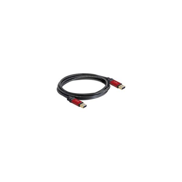 Kabel USB Delock USB-A - USB-A 2 m Czarny (82745)