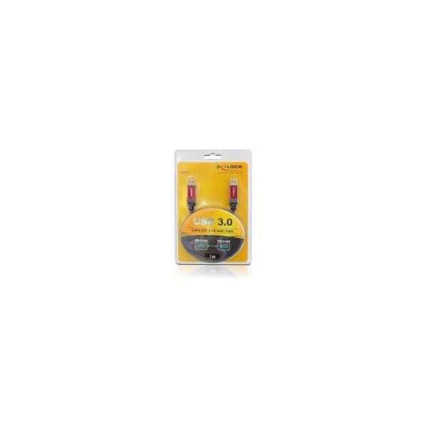 Kabel USB Delock USB-A - USB-A 2 m Czarny (82745)