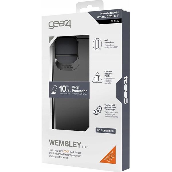 Gear4 GEAR4 Wembley Flip for iPhone 12 / 12 Pro black