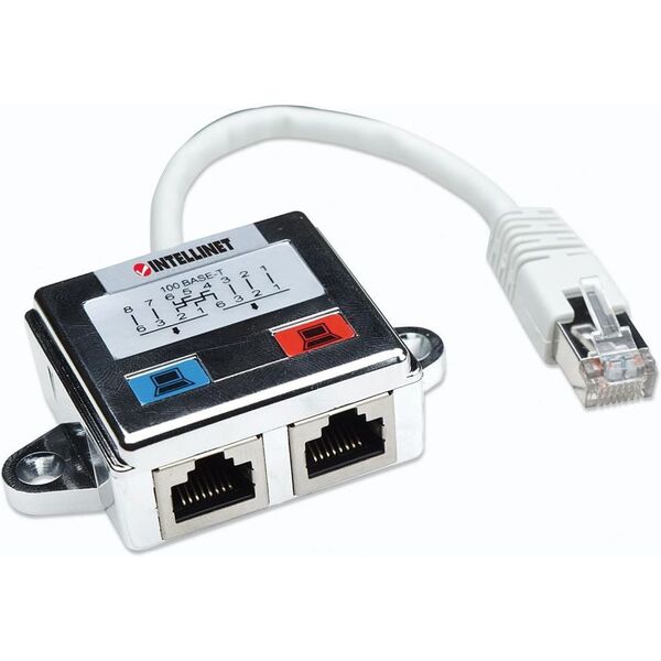 Intellinet Network Solutions adapter sieciowy rozdzielacz RJ45x2 STP (504195)