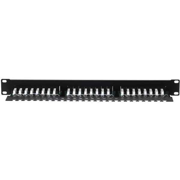 NetRack Patch panel 19'' 24-porty Kat. 6 UTP Czarny (104-08)