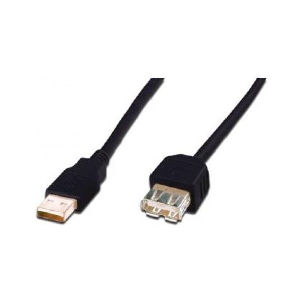 Kabel USB Digitus USB-A - USB-A 5 m Czarny (AK-300202-050-S)