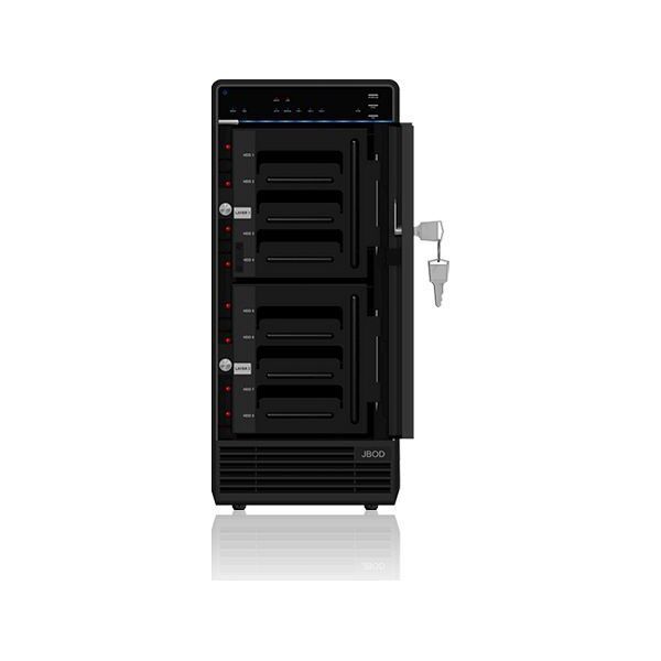 Kieszeń Icy Box 8x 3.5" SATA III JBOD - USB 3.0 / eSATA (IB-3680SU3)