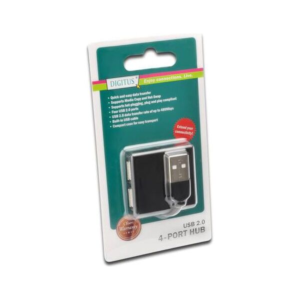 HUB USB Digitus 4x USB-A 2.0 (DA-70217)