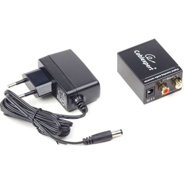 Adapter AV Gembird Toslink - RCA (Cinch) czarny (DSC-OPT-RCA-001)