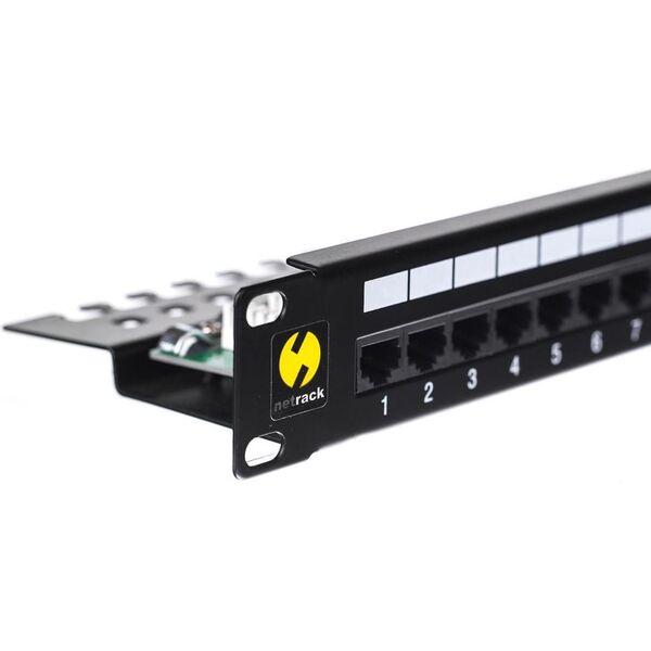 NetRack Patch panel 19'' 24-porty Kat. 6 UTP Czarny (104-08)