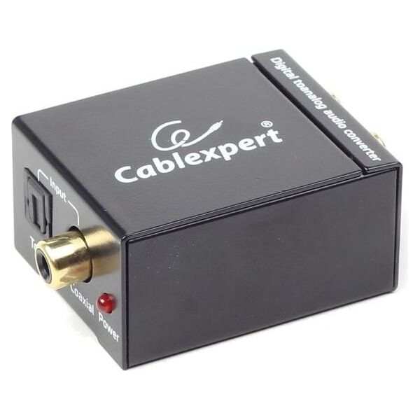 Adapter AV Gembird Toslink - RCA (Cinch) czarny (DSC-OPT-RCA-001)