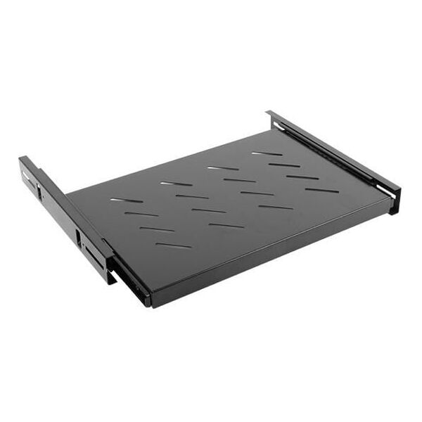 Lanberg Wysuwana półka do szafy 19" 600mm czarna (AK-1006-B)