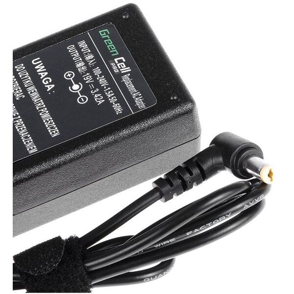 Zasilacz do laptopa Green Cell 65 W, 1.7 mm, 3.4 A, 19 V (AD01P)
