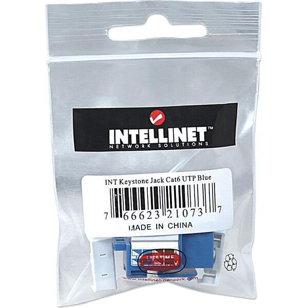 Intellinet Network Solutions Moduł Keystone CAT.6, UTP, RJ45, zaciskany, niebieski (210737)