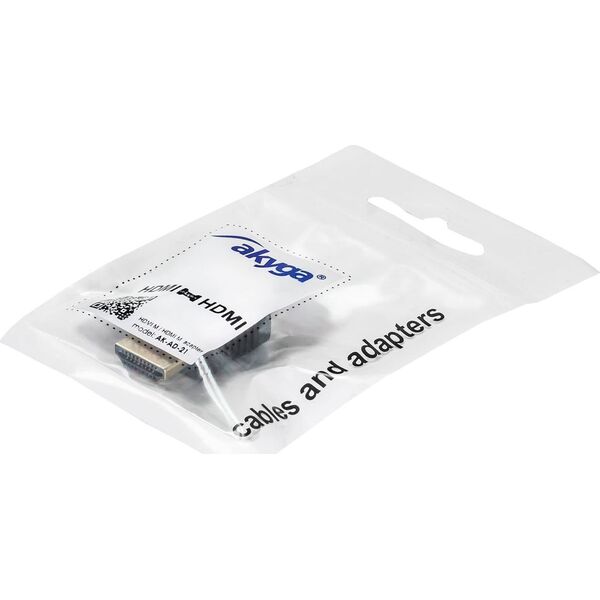 Adapter AV Akyga HDMI - HDMI czarny (AK-AD-21)