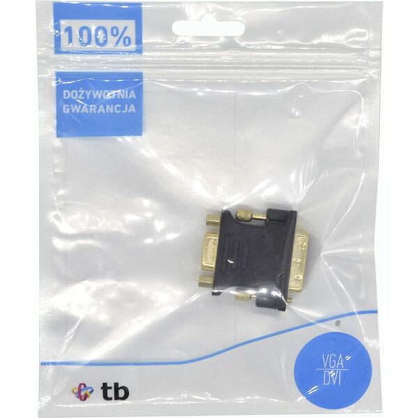 Adapter AV TB Print DVI-I - D-Sub (VGA) czarny (AKTBXVADVIMVGAF)