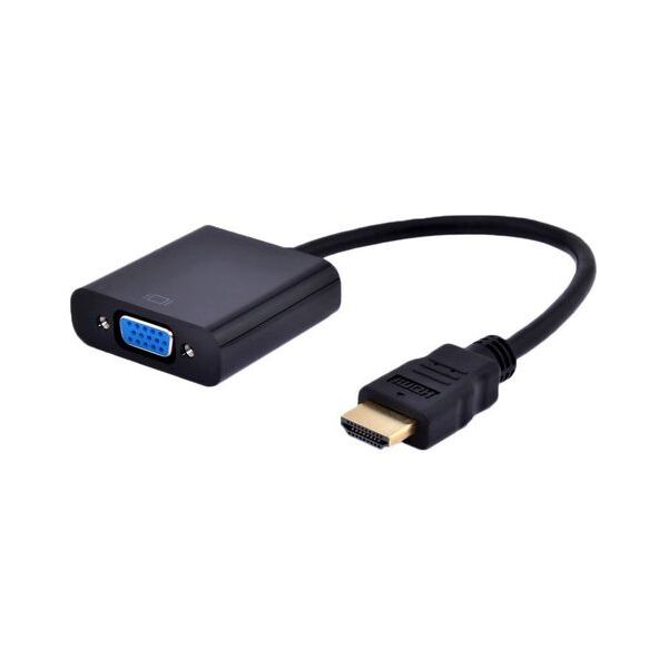 Adapter AV Gembird HDMI - D-Sub (VGA) + Jack 3.5mm czarny (A-HDMI-VGA-03)