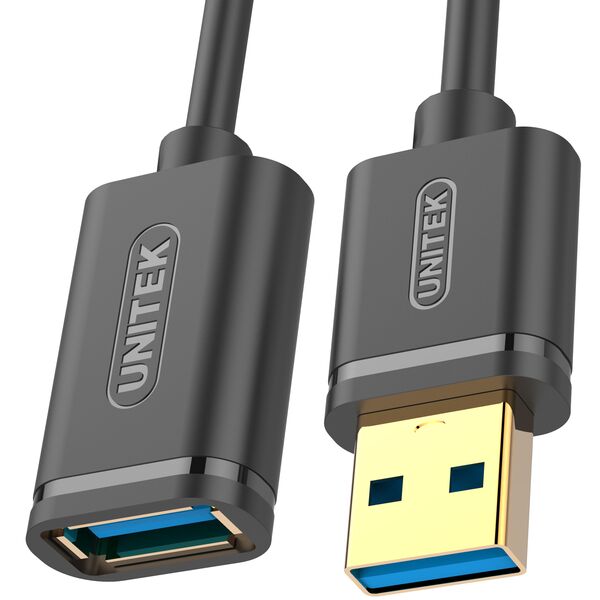 Kabel USB Unitek USB-A - USB-A 1 m Czarny (Y-C457GBK)