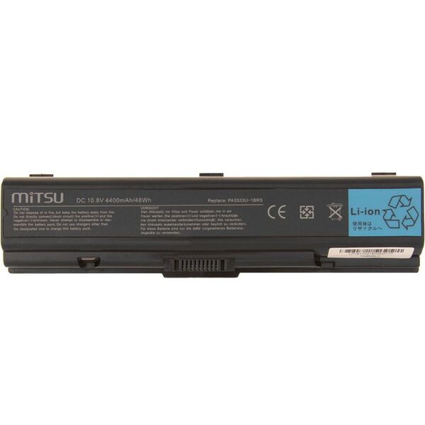 Bateria Mitsu do Toshiba A200, A300, 4400 mAh, 10.8 V (BC/TO-A200)