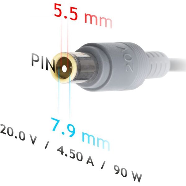 Zasilacz do laptopa Akyga 90 W, 5.5 mm, 4.5 A, 20 V (AK-ND-39)