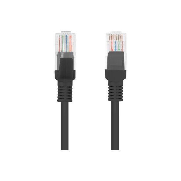 Lanberg Patchcord, Cat5e, nieekranowany, 15m, czarny (PCU5-10CC-1500-BK)