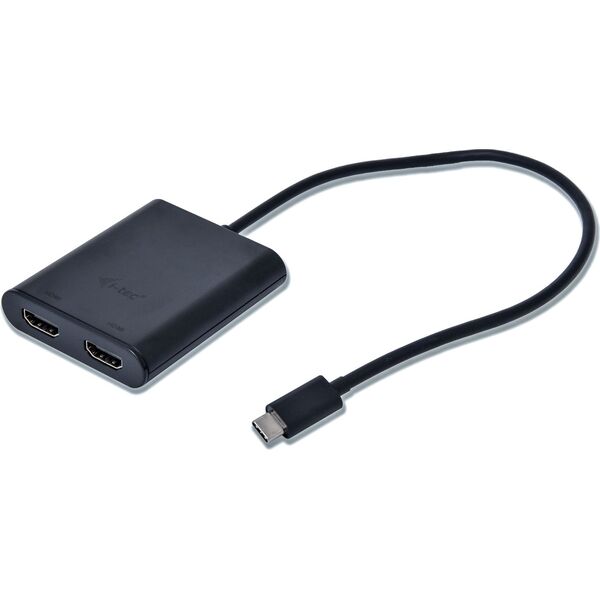 Stacja/replikator I-TEC USB-C - HDMI x2 Czarny  (C31DUAL4KHDMI)