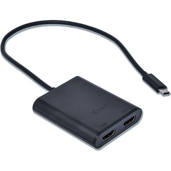 Stacja/replikator I-TEC USB-C - HDMI x2 Czarny  (C31DUAL4KHDMI)