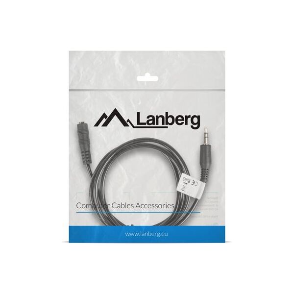 Kabel Lanberg Jack 3.5mm - Jack 3.5mm 3m czarny (CA-MJFJ-10CC-0030-BK)