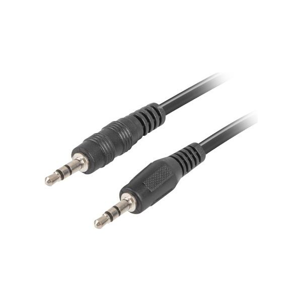 Kabel Lanberg Jack 3.5mm - Jack 3.5mm 2m czarny (CA-MJMJ-10CC-0020-BK)