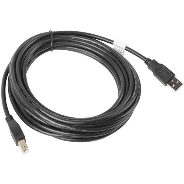 Kabel USB Lanberg USB-A - 5 m Czarny (CA-USBA-10CC-0050-BK)