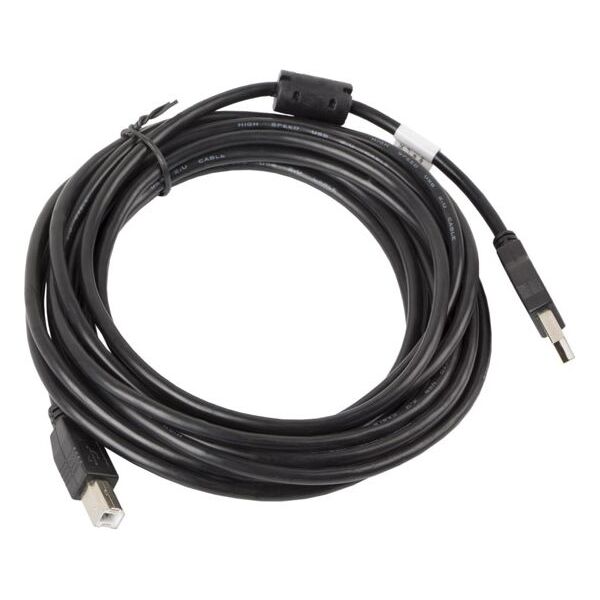 Kabel USB Lanberg USB-A - USB-B 5 m Czarny (CA-USBA-11CC-0050-BK)