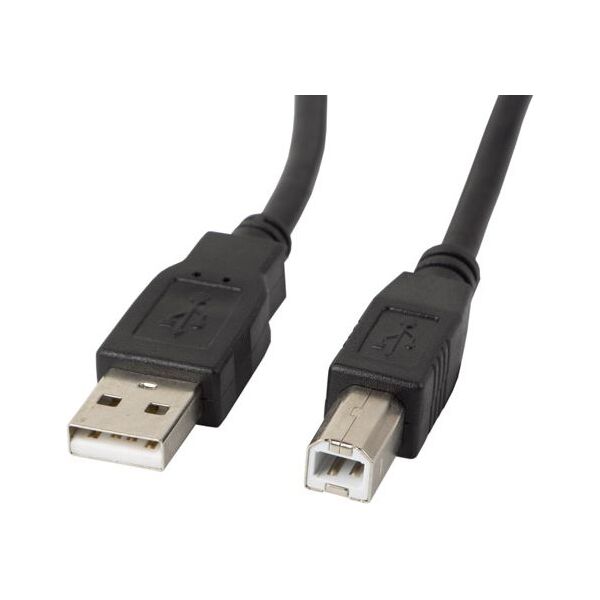 Kabel USB Lanberg USB-A - USB-B 5 m Czarny (CA-USBA-11CC-0050-BK)