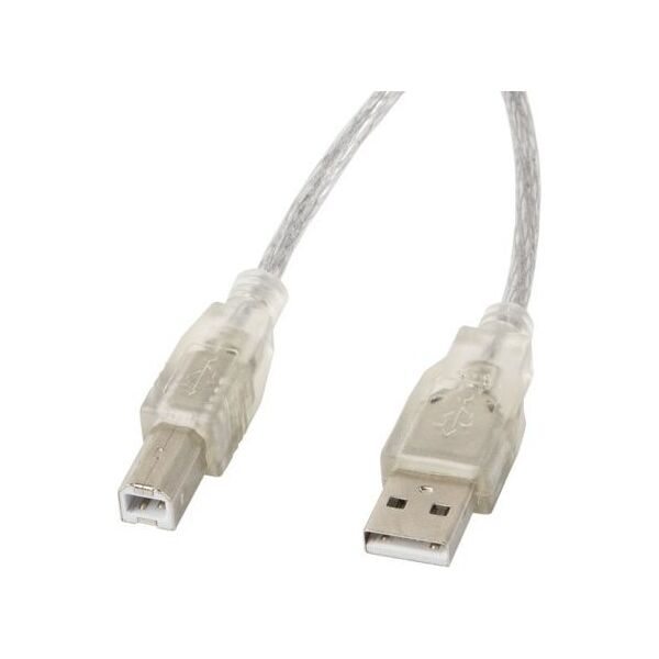 Kabel USB Lanberg USB-A - 3 m Przezroczysty (CA-USBA-12CC-0030-TR)
