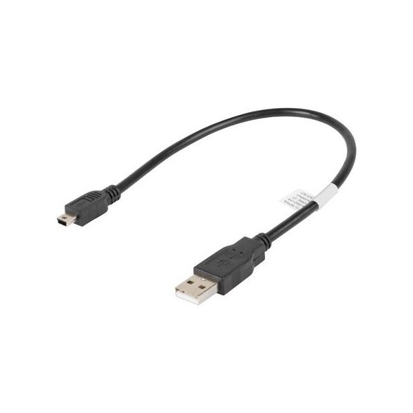 Kabel USB Lanberg USB-A - miniUSB 0.3 m Czarny (CA-USBK-10CC-0003-BK)
