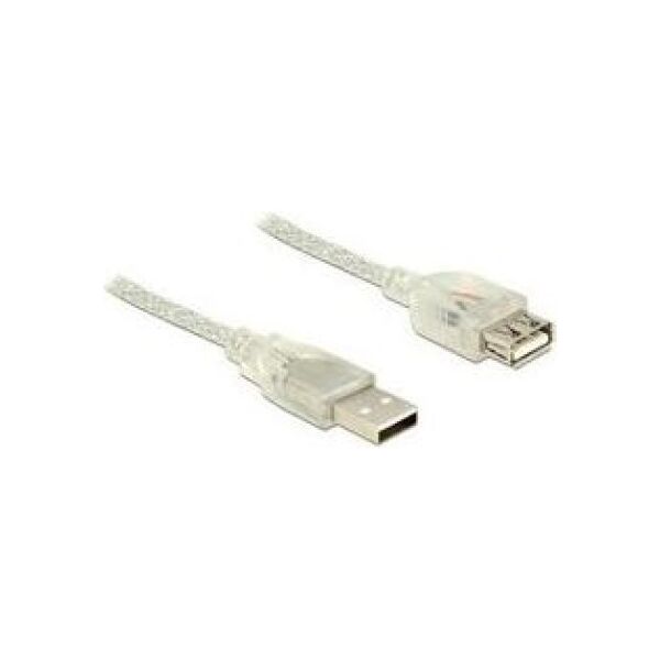 Kabel USB Lanberg USB-A - USB-A 5 m Przezroczysty (CA-USBE-12CC-0050-TR)
