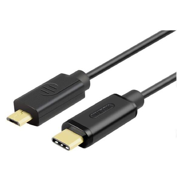 Kabel USB Unitek USB-C - microUSB 1 m Czarny (Y-C473BK)