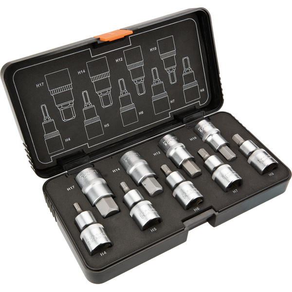Neo Zestaw nasadek trzpieniowych imbusowych hex 1/2" H4-H17 9szt.. (08-705)