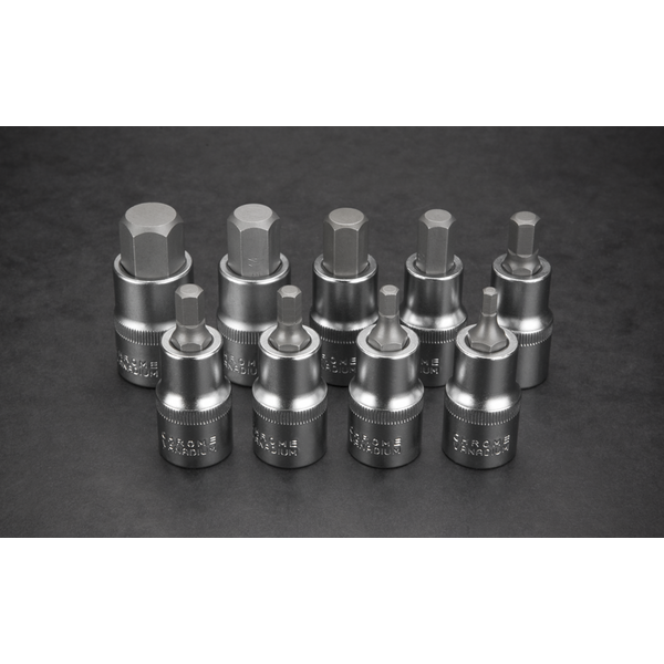Neo Zestaw nasadek trzpieniowych imbusowych hex 1/2" H4-H17 9szt.. (08-705)