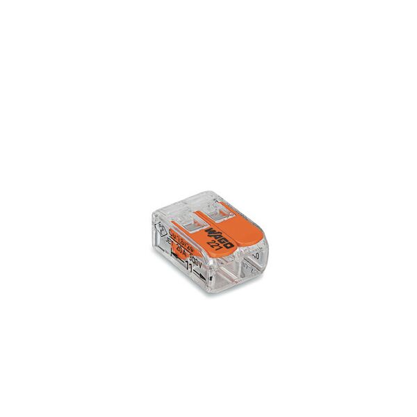 Wago Złączka uniwersalna 2x4mm przeźroczysto pomarańczowa do wszystkich rodzajów przewodów (221-412)