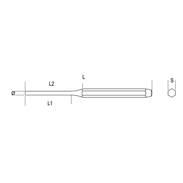 Beta Tools Wybijak cylindryczny 2mm (000310002)