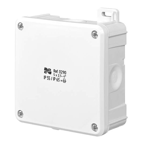 Elektro-Plast Puszka natynkowa 2K 98 x 98 x 46mm 5 x 2,5mm2 IP55/IP65 (0290-01)