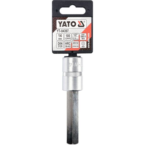 Yato Nasadka trzpieniowa imbusowa hex 1/2" H14 x 100mm długa (YT-04397)