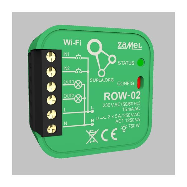 Zamel SUPLA Odbiornik dopuszkowy WI-FI 2-kanałowy dwukierunkowy (ROW-02 SPL10000003)