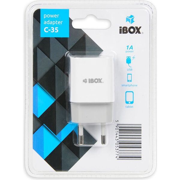 Ładowarka iBOX C-35 1x USB-A 1 A (ILUC35W)