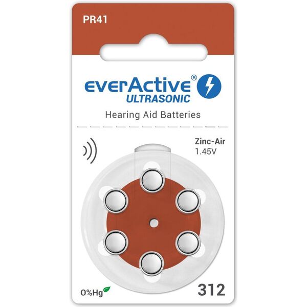 EverActive Bateria do aparatów słuchowych PR41 6 szt.