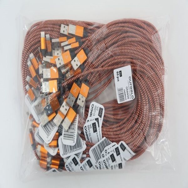 Kabel USB Omega USB-A - Lightning 1 m Pomarańczowy (OUFBBLO)