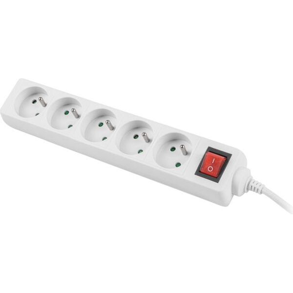 Listwa zasilająca Lanberg PS1 5 gniazd 3 m biała (PS1-05E-0300-W)