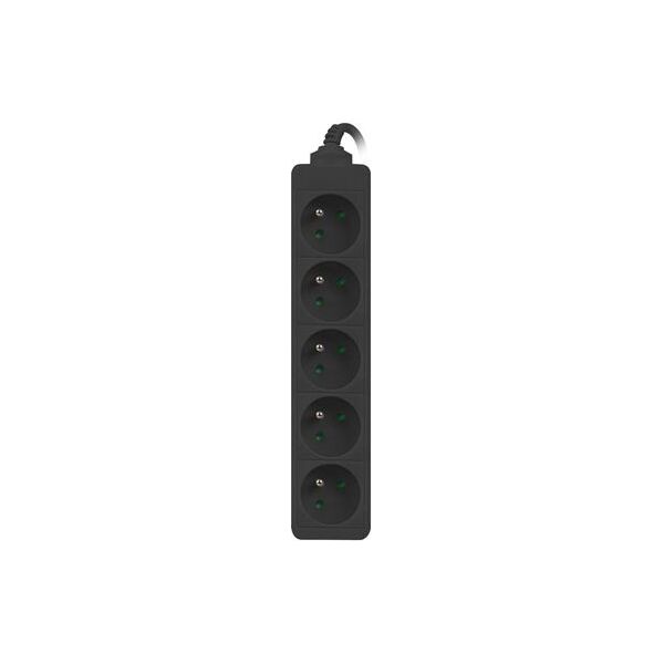 Lanberg 1.5m, czarna, 5 gniazd, kabel wykonany z pełnej miedzi -PS0-05E-0150-BK